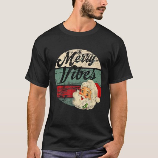 vrolijk kerstvibes sinterklaas plezier oud t-shirt (Voorkant)
