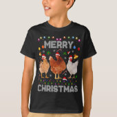 Vrolijk kerstvierend Boerderij voor kerstbekkenker T-shirt (Voorkant)