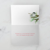 Vrolijk kerstvierkant in een boom kaart (Binnen)