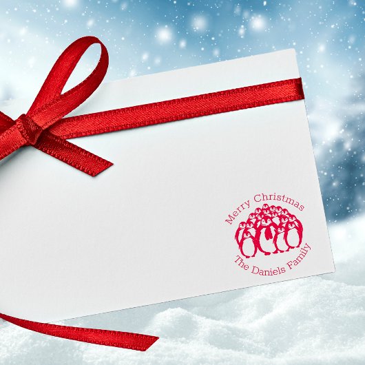 Vrolijk kerstviooltje Zelf-inkend stempel