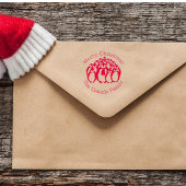 Vrolijk kerstviooltje Zelf-inkend stempel