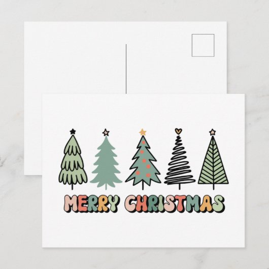 Vrolijk kerstvirustoertijd briefkaart (Voorkant / Achterkant)