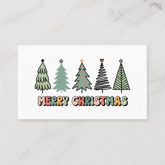 Vrolijk kerstvirustoertijd visitekaartje (Achterkant)