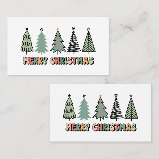 Vrolijk kerstvirustoertijd visitekaartje (Voorkant / Achterkant)