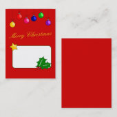 Vrolijk kerstVisitekaartje Visitekaartje (Voorkant / Achterkant)