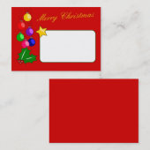 Vrolijk kerstVisitekaartje Visitekaartje (Voorkant / Achterkant)
