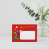 Vrolijk kerstVisitekaartje Visitekaartje (Staand voorkant)