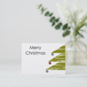 Vrolijk kerstVisitekaartje Visitekaartje (Staand voorkant)