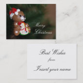 Vrolijk kerstVisitekaartje Visitekaartje (Voorkant / Achterkant)