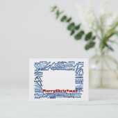 Vrolijk kerstVisitekaartje Visitekaartje (Staand voorkant)