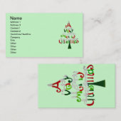Vrolijk kerstVisitekaartje Visitekaartje (Voorkant / Achterkant)