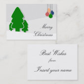 Vrolijk kerstVisitekaartje Visitekaartje (Voorkant / Achterkant)