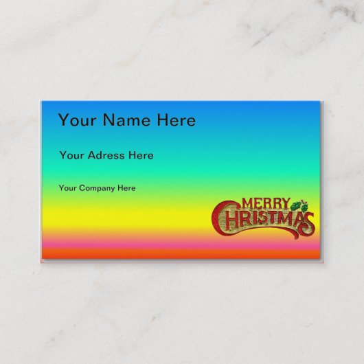 Vrolijk kerstVisitekaartje Visitekaartje (Voorkant)