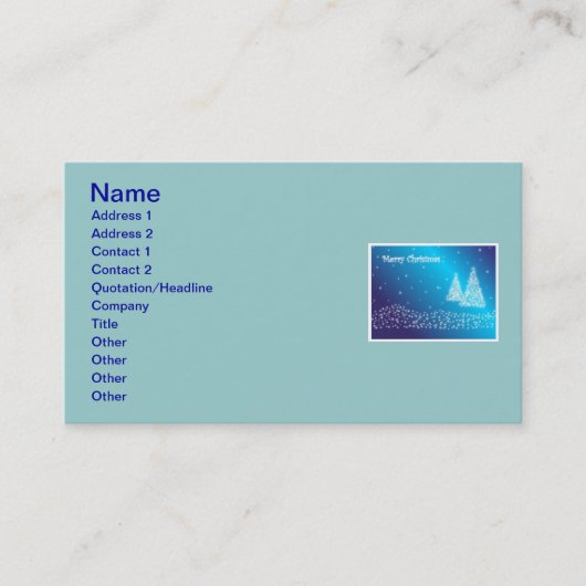 Vrolijk kerstVisitekaartje Visitekaartje (Voorkant)
