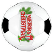 Vrolijk kerstVoetbal Voetbal (Gedraaid)