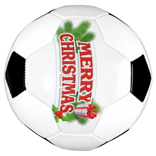 Vrolijk kerstVoetbal Voetbal (Gedraaid)