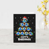 Vrolijk kerstvolleybal kerstboom speler minnaar kaart (Gele Bloem)