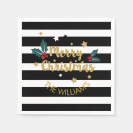 Vrolijk kerstvriendelijk design met moderne tekst  servet
