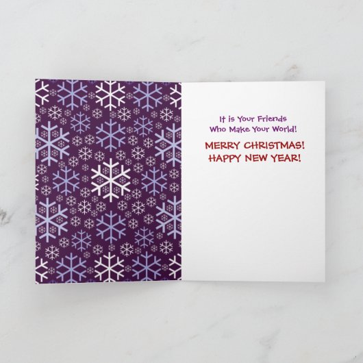 Vrolijk kerstvriendje Kaart (Binnen)