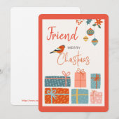 Vrolijk kerstvriendje met Ornament zalm Feestdagenkaart