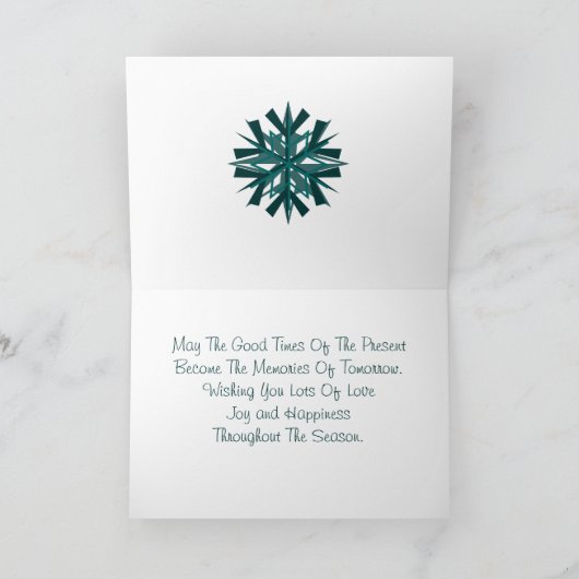 Vrolijk kerstvuurtoren feestdagen kaart (Binnen)