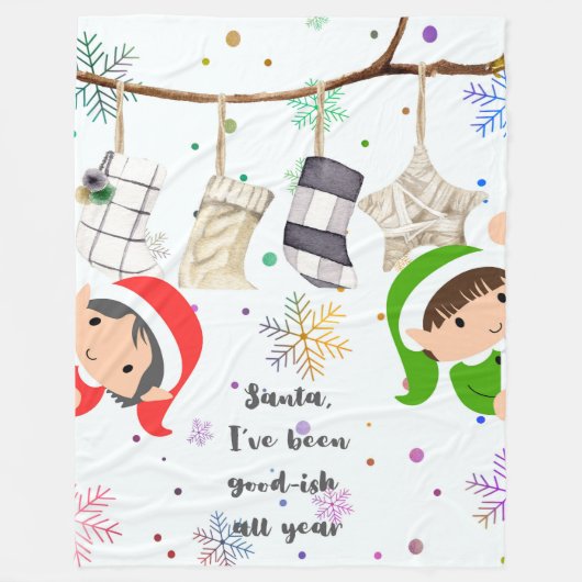 Vrolijk kerstwarme deken (Voorkant)