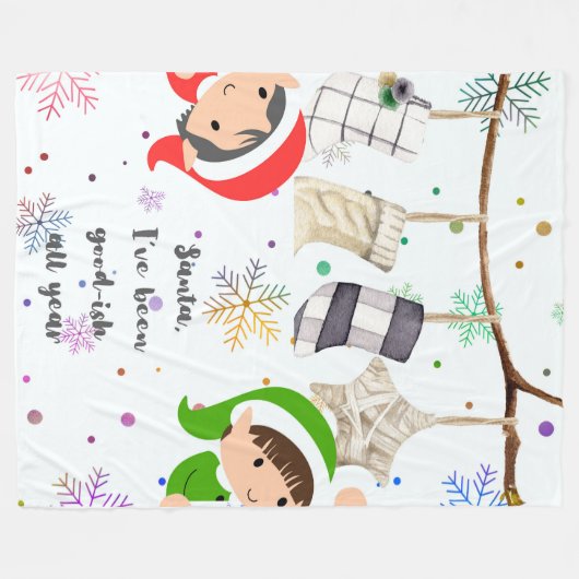 Vrolijk kerstwarme deken (Voorkant (Horizontaal))