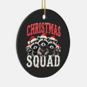 Vrolijk Kerstwasbeer Santa Hat Lovers Keramisch Ornament (Rechts)