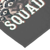 Vrolijk Kerstwasbeer Santa Hat Lovers Korte Tafelloper (Hoek)