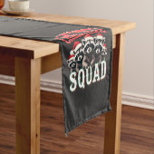 Vrolijk Kerstwasbeer Santa Hat Lovers Korte Tafelloper (Voorbeeld)