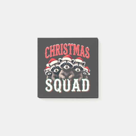 Vrolijk Kerstwasbeer Santa Hat Lovers Post-it® Notes (Voorkant)