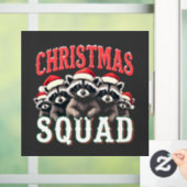 Vrolijk Kerstwasbeer Santa Hat Lovers Raamsticker (Huis)