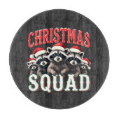 Vrolijk Kerstwasbeer Santa Hat Lovers Snijplank (Voorkant)