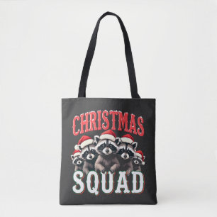 Vrolijk Kerstwasbeer Santa Hat Lovers Tote Bag