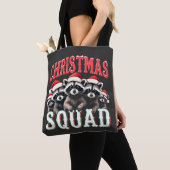 Vrolijk Kerstwasbeer Santa Hat Lovers Tote Bag (Dichtbij)