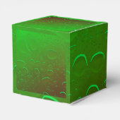 Vrolijk kerstwater druppelt Neon Green Ombre Bedankdoosjes (Achterkant)