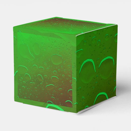 Vrolijk kerstwater druppelt Neon Green Ombre Bedankdoosjes (Achterkant)