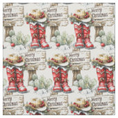 Vrolijk kerstweefsel stof (Swatch)