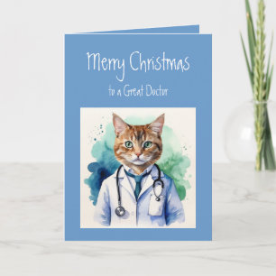 Vrolijk Kerstwensen Grote Doctor Fun Cat Scan Kaart