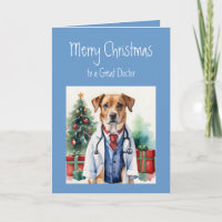 Vrolijk Kerstwensen Grote Doctor Fun Dog Doctor