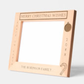Vrolijk Kerstwensen Naam 10 x 8 Foto Gegraveerde Lijstjes (Links)