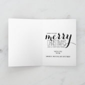 Vrolijk Kerstwensen Vakantiefoto Wenskaart Feestdagen Kaart (Binnen)