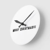 Vrolijk kerstwensen viering tijdstuk ronde klok (Hoek)