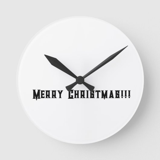 Vrolijk kerstwensen viering tijdstuk ronde klok (Voorkant)