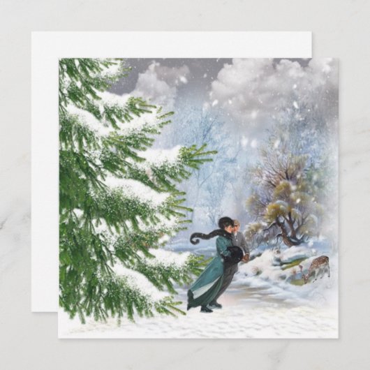 Vrolijk kerstWenskaart (Voorkant / Achterkant)