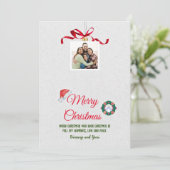 Vrolijk kerstWenskaart Bedankkaart (Staand voorkant)