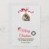 Vrolijk kerstWenskaart Bedankkaart (Voorkant / Achterkant)