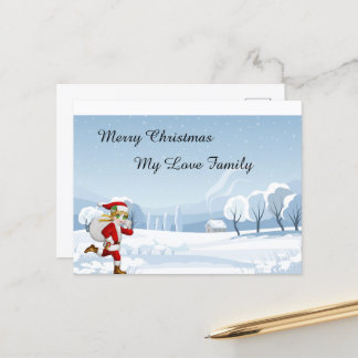vrolijk kerstwenskaart briefkaart