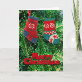 Vrolijk kerstwenskaart feestdagen kaart