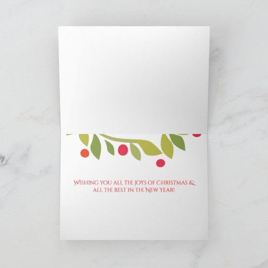 Vrolijk kerstWenskaart Feestdagen Kaart (Binnen)